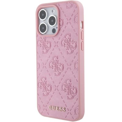 2. Guess GUHCP15XP4EPMP iPhone 15 Pro Max 6.7" pink/pink hardcase Leather 4G Stamped