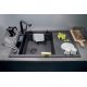 3. Single-bowl magnetic granite sink with drainer, DEANTE graphite metallic MAGNETIC