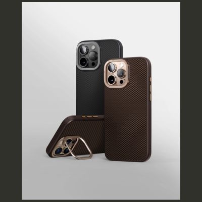 7. Uniq Keva Max Magclick Charging Camera Stand Case for iPhone 16 Pro Max - Brown