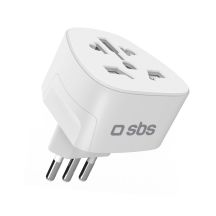 SBS IT Travel Adapter - Universal - White