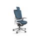 Wau 2 BL414 office chair, steelblue/white fabric