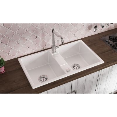 2. Deante Eridan 2-bowl sink without drainer ZQE_S203
