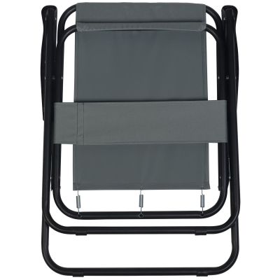 3. CAMPING CHAIR WITH ARMRESTS 52x44x75CM FOLDING GRAY