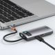 11. Baseus Metal Gleam 4in1 multifunctional HUB USB Type C - USB Type C Power Delivery 100 W / HDMI 4K 30 Hz / 1x USB 3.2 Gen 1 / 1x USB 2.0 (CAHUB-CY0G)