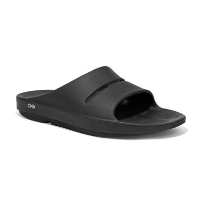 Oofos OOahh women's flip-flops - black/black