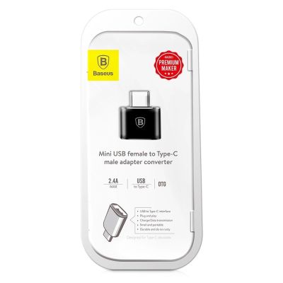 13. Baseus Mini USB-A to USB-C OTG Adapter - Black