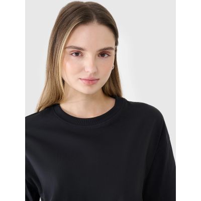 4. Women's oversize plain T-shirt 4F 4FRSS25TTSHF2694-20S