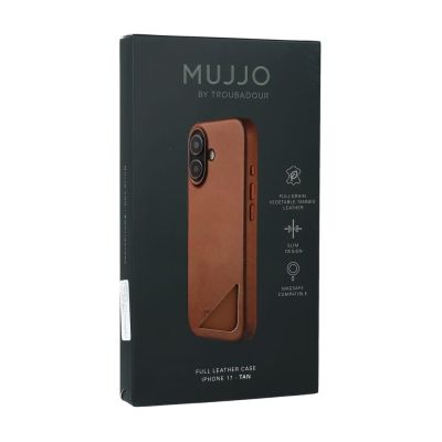 8. Mujjo Tan Leather iPhone 17 Case