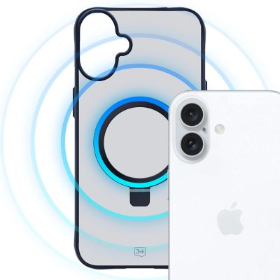 19. 3mk Smoke Case Mag&Stand for Apple iPhone 16 plus - transparent