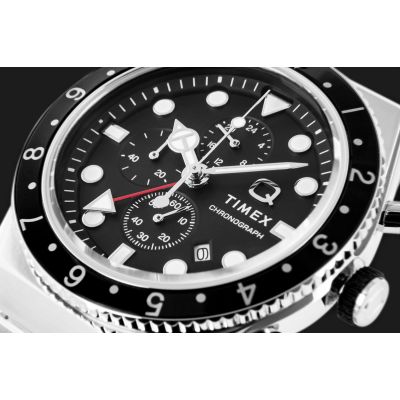 4. TIMEX Q Timex 3-Time Zone Chronograph TW2V69800 Men's Watch + BOX