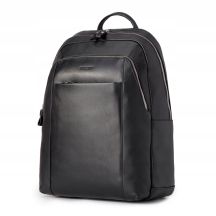 Puccini Royal Collection Men's Leather Backpack for 15.6" Laptop Black - LGD6323-1