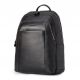 Puccini Royal Collection Men's Leather Backpack for 15.6" Laptop Black - LGD6323-1