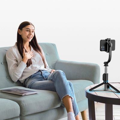 5. Selfie stick Dudao F18S 4-in-1 foldable tripod with remote control - black