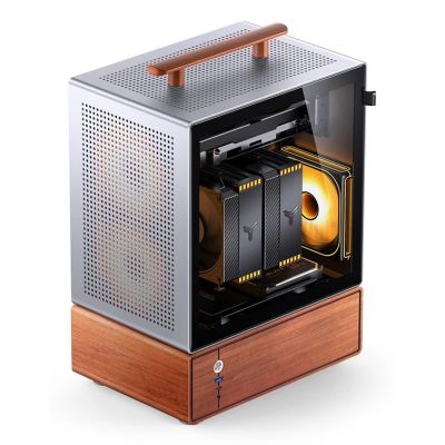 4. Jonsbo T7 PC Case, Midi-Tower, mATX, Tempered Glass - Silver