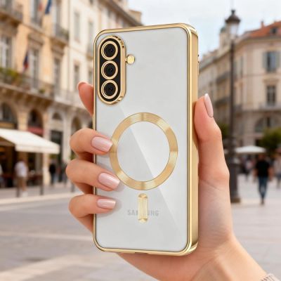 5. Tech-Protect MagFlex MagSafe Case for Samsung Galaxy A27 5G - Transparent Gold