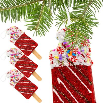 23. ICE CREAM HANGING DECORATION BALL 3 PCS RED