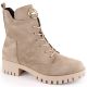 14. Insulated suede ankle boots with high heel and platform M.Daszyński W SAN22, beige