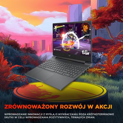 27. HP Victus 15-fb3231nw Ryzen 7 7445HS 15.6"FHD IPS 144Hz 300nits AG 16GB DDR5 5600 SSD512 RTX4050_6GB Cam 720p 70Wh Win11 Gray 2Y