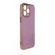 2. Lighting Color Case for Xiaomi Redmi Note 11 gel cover with gold frame purple