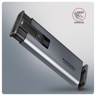 7. Axagon EEM2-SD2 Hard Drive Enclosure SSD Case Gray M.2