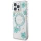 2. Guess Resin Flowers Glitter MagSafe iPhone 16 Pro Case - Clear Green
