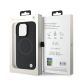 8. BMW Signature Leather Half Textured & Circle MagSafe case for iPhone 16 Pro - black