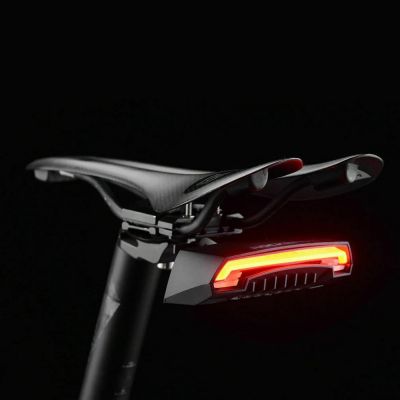 2. Rockbros LKWD-R1 Rear Bike Light with Laser and Remote Control + Micro USB Cable - USB-A - Black