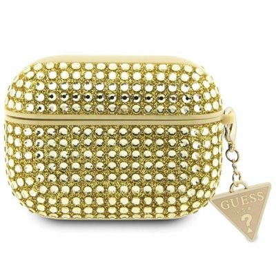 Guess Rhinestone Triangle AirPods Pro Case - Gold