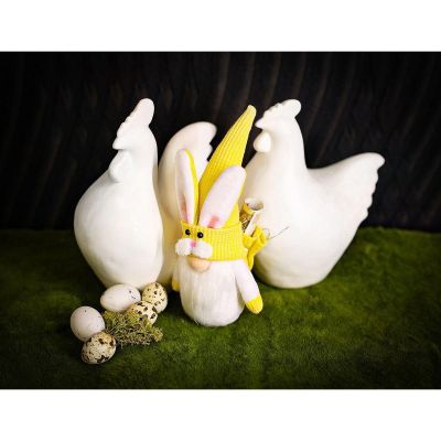12. YELLOW BUNNY 20CM WITH GIFT BAG SPRING DECORATION