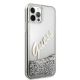 4. Guess GUHCP12LGLVSSI iPhone 12 Pro Max 6.7" silver/silver hardcase Glitter Vintage Script