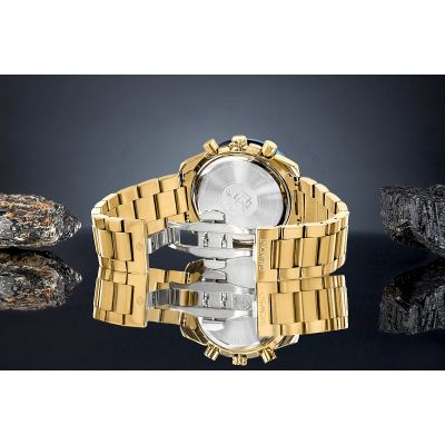 6. Men's Watch Giewont Chronograph Sapphire Gold Blue GW8720-B6