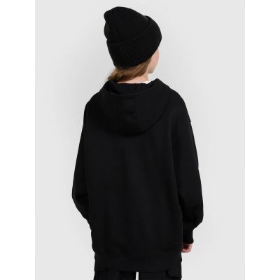 6. Girls' sweatshirt with a hood, 4F 4FJRAW25TSWSF2516-20S
