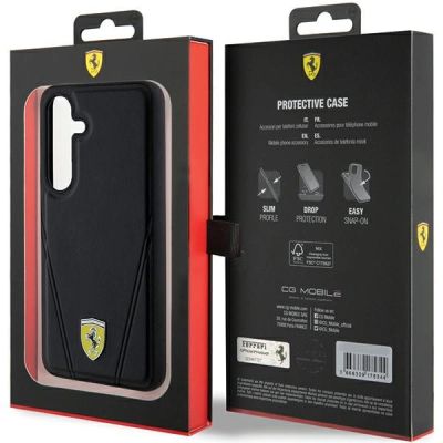 8. Ferrari Hot Stamp V Lines MagSafe case for Samsung Galaxy S24+ - black