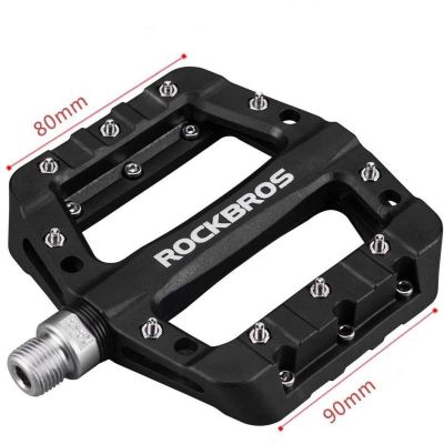 3. Rockbros black platform bicycle pedals