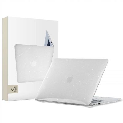Tech-Protect SmartShell Case for MacBook Air 13" M2 / M3 / 2022-2024 - Clear-Glitter