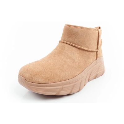 3. Skechers women's winter boots, insulated leather ankle boots, brown