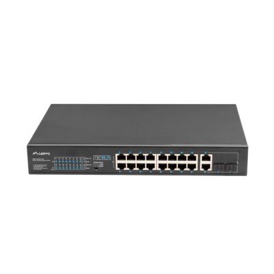 LANBERG SWITCH RACK 19" 16X 100MB POE+/2X COMBO GIGABIT 150W UNMANAGED RSFE-16P-2C-150