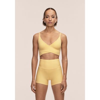 5. CASALL Ultra High Waist Hot Pant Women's Training Leggings Yellow