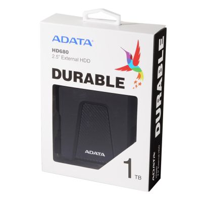 2. ADATA HD680 External HDD (1TB; 2.5"; USB 3.2; Black)