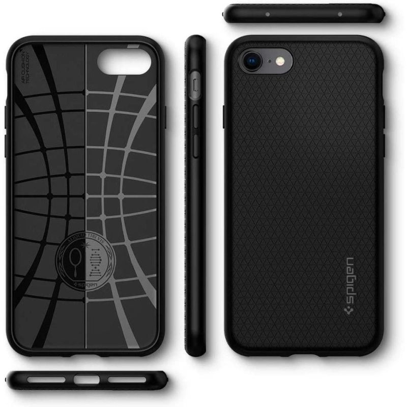 8. Spigen Liquid Air Case for iPhone 7 / 8 / SE 2020 / SE 2022 - Black