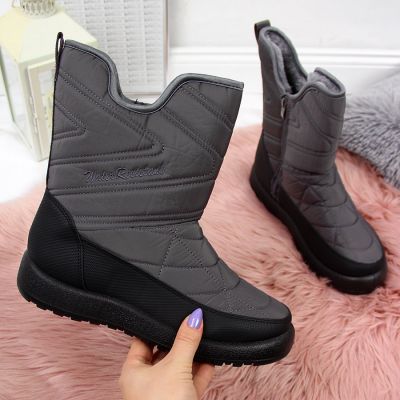 NEWS W EVE309B waterproof snow boots gray 