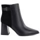 2. Women's black leather high-heeled ankle boots D&A S.Barski CR62-3477