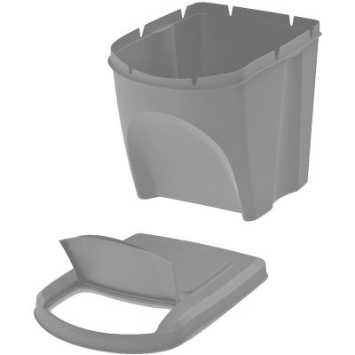 3. GARBAGE BINS 25 L SORTIBOX SET 3 PCS GREY STONE