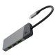 4. GREEN CELL HUB USB-C ADAPTER GC CONNECT 7IN1 (3XUSB 3.1, HDMI 4K 60HZ, USB-C PD 85W, MICROSD/SD)