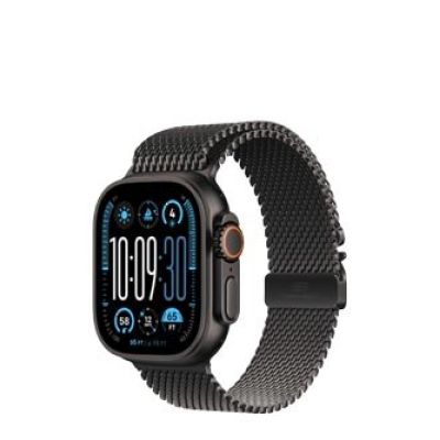 5. Apple Watch Ultra 2 GPS + Cellular 49mm Titanium Case with Black Titanium Milanese Strap - M
