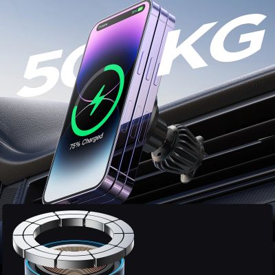 10. Joyroom Magnetic Car Holder Wireless Charger 15W for Air Vent Black (JR-ZS240 Pro)