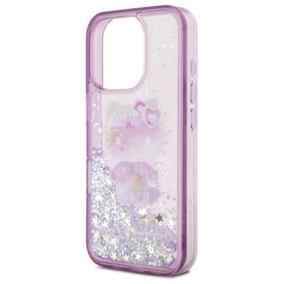 6. Hello Kitty Liquid Glitter 50TH Anniversary Party iPhone 16 Pro Case - Purple