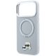 6. Karl Lagerfeld with Ring Stand 360 Karl & Choupette Heads Pin MagSafe Case for iPhone 18 Pro Max / 17 Pro Max – Grey