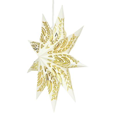 3. DECORATIVE HANGING PAPER STAR FSC 18x60CM ECURE 9 ARMS MICA