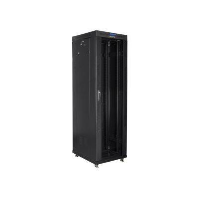 3. LANBERG FLOOR RACK CABINET 19" 42U 600X800 GLASS DOOR LCD BLACK FF01-6842-12BL (FLAT PACK)